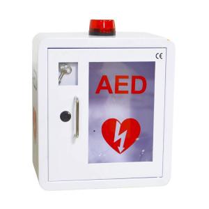 Round Corner AED Defibrillator Cabinets With Strobe Light CE Approval