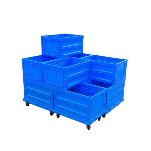 Storage Boxes Lid Attached Folded Plastic for Industry China Factory Storage Boxes & Bins Food Container Eco-friendly Foldable