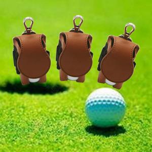 Buy cheap Mini Pocket Genuine Leather Golf Ball Pouch PU Waist Holder Bag Golfing Tackle Set product