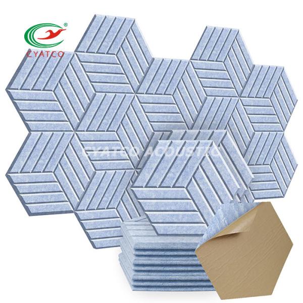 Quality Self Adhesive Hexagon Sound Absorbing Panels Odorless Sound Proof Padding for sale