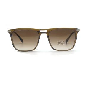 SUN002 Acetate Frame Sunglasses with high elasticity stainless steel temples