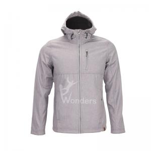 China Men's Melange Sherpa Lined Hoodied Outdoor Softshell Jacket 100% Polyester on sale