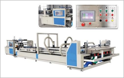 Quality Automatic Folder Gluer, Corrugated Carton Box Folding + Gluing, inline Strapping as option for sale
