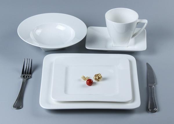 Quality FDA Certificated Versatile 20pc Square Ceramic Dinner Set for sale