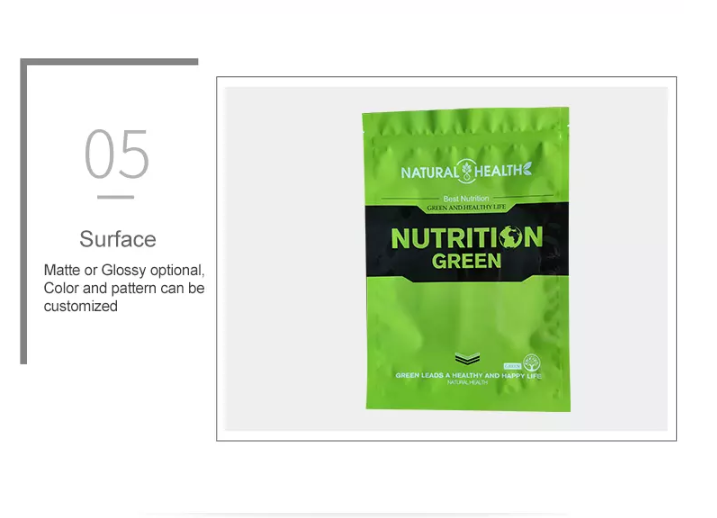 Child Proof Ziplock Aluminized Compound Packaging Bag For Food