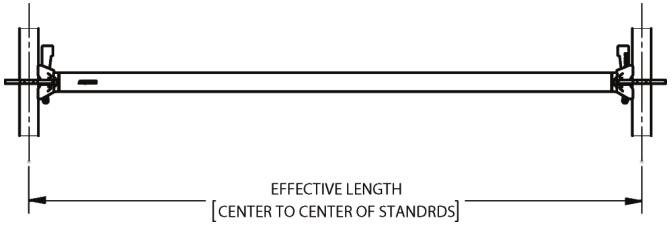 Horizontal Ledgers Ring System Scaffolding 0.5m Length With Cast Ledger End