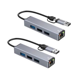 Compact USB C Hub Adapter Laptop Usb Port Expander Usbc Hub For Fast Data Transfer