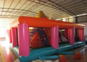 China Colourful Iceberg Floating Climbing Wall , Commercial Inflatable Rock Climbing Wall PVC inflatable climbing wall games on sale
