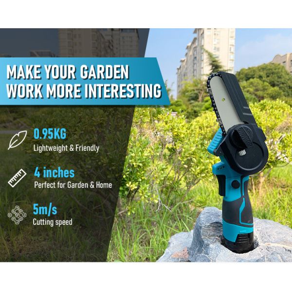 3 Inch Rechargeable Lithium Battery Cordless Chainsaw Professional Wood Cutting Machine