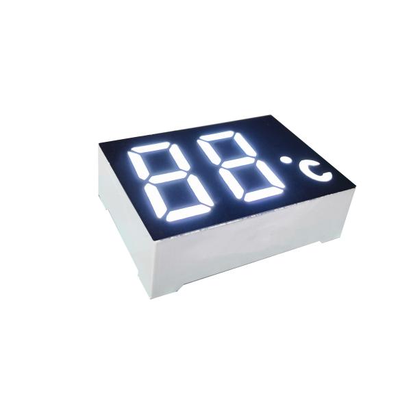 2 Digit 7 Segment LED Display Ultra Bright White LED Color 120-140mcd Luminous