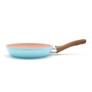 China Portable high-quality frying pan with 2-layer granite coating aluminum non stick pizza pan with induction bottom on sale