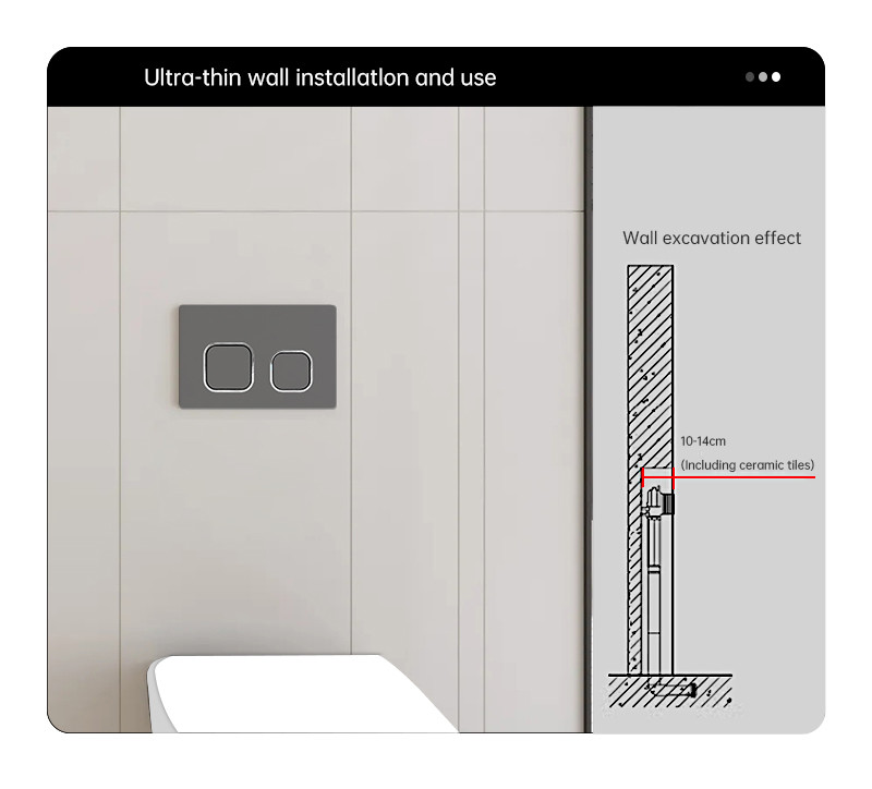 Customization Full Frame Concealed Cistern Tank Inwall Installation
