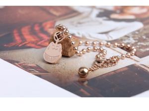 China Fashion women jewelry titanium steel charm bracelet rose gold plated on sale