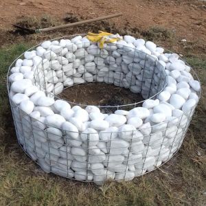 Buy cheap High Strength Round Gabion Planter Precast Concrete Base Urban Greening product