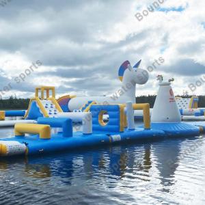 China Bouncia Lake Inflatable Water Obstacle Course For Adults And Kids on sale