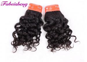China Double Drawn Indian Virgin Human Hair Extensions / Italian Curly Hair Weave on sale