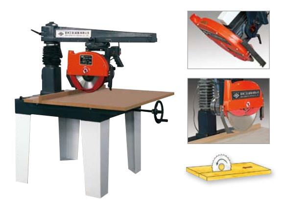 Quality 2840r/Min Wood Bandsaw Machine , MJ223A MJ224C MJ224D Radial Arm Saw Table for sale