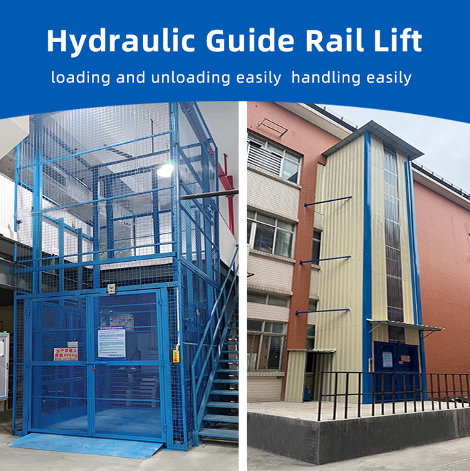 500kg-20000kg Hydraulic Cargo Lift Indoor Goods Lift For Warehouse 0