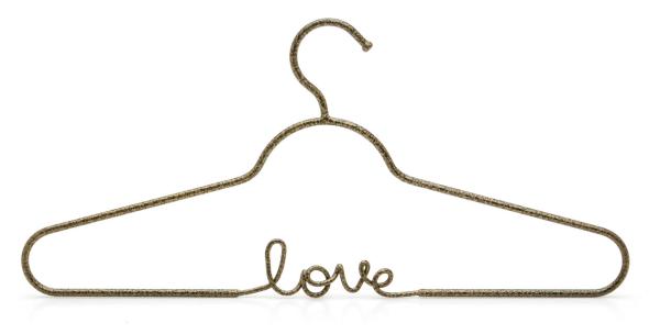 10.9x2.7x0.05" Chrome Wire Hangers With Name In Wire