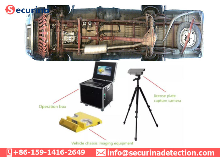 AC220V Under Vehicle Inspection System 21 Inch Monitor FCC With ALPR Camera