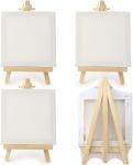 10x10cm Mini Canvas Board Sets With Easel For Painting , Art Stretched Canvas