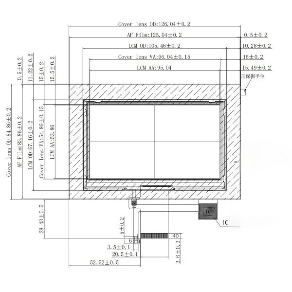 4.3 Inch TFT Touch Screen Portable 480x272 TFT RGB Interface