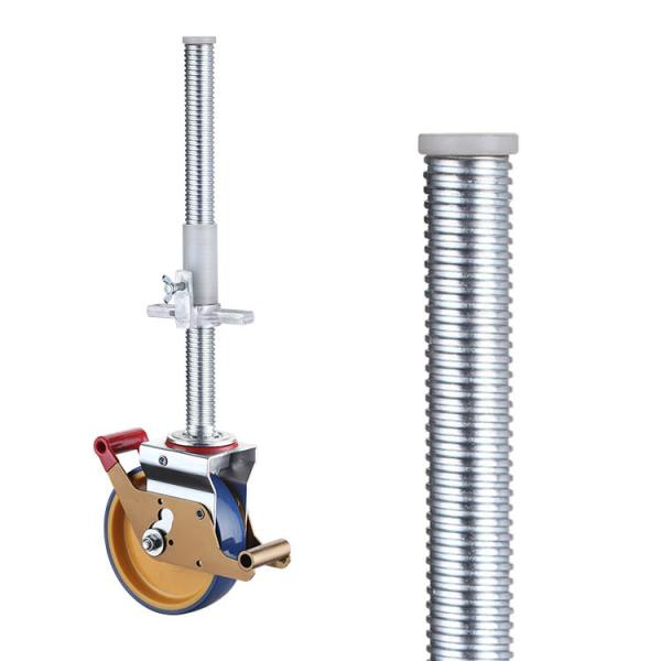 Quality 125mm PU Adjustable Scaffold Wheels , 600kg Capacity Caster Wheel Scaffolding for sale