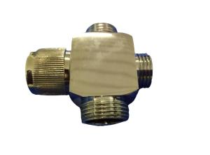 Three Way Plumbing Valves , Brass Bidet T Adapter Connecting Shower Faucet