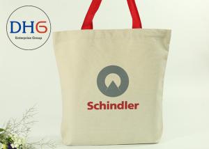 China Popular Cotton Canvas Grocery Bags 2.5cm Width Handle 15kgs Load Weight on sale