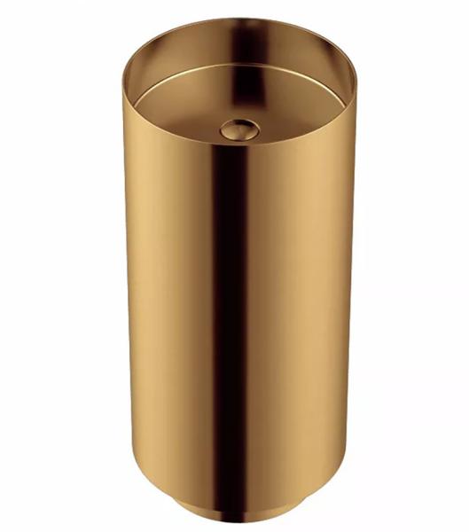 Quality Floor Standing Round Pedestal Bathroom Sink Basin With 304 Stainless Steel Material for sale