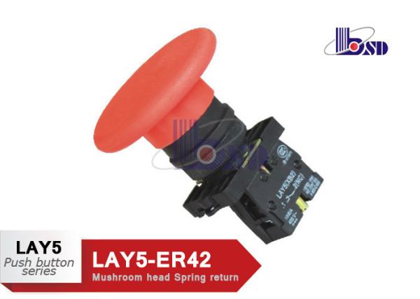 Quality Waterproof Emergency Stop Push Button Switch / Emergency Off Switch for sale