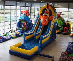 Playground Kids Inflatable Bouncer , OEM Inflatable Slide And Bounce House