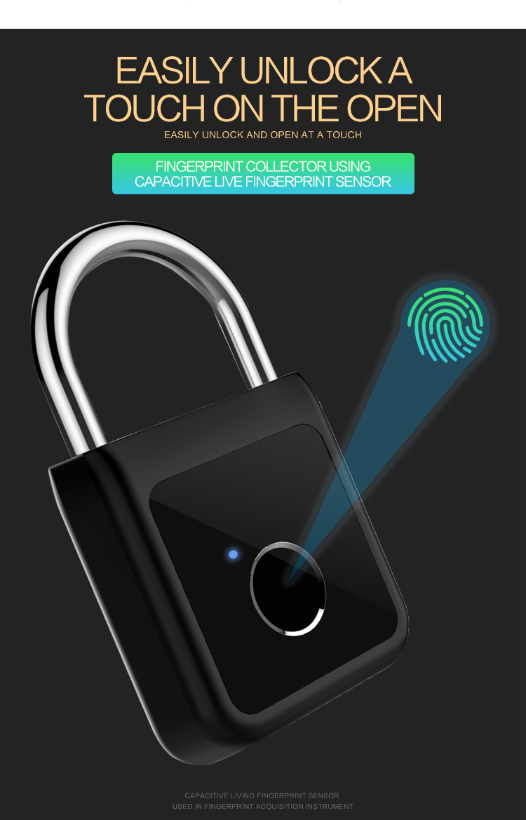 Tuya Smart Keyless Fingerprint Door Lock Phone Control Open Smart Mini