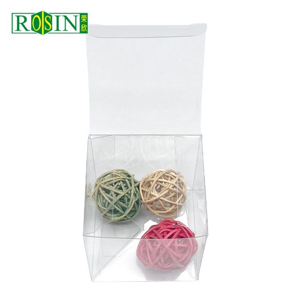 Recyclable Clear PVC PET Folding Box Square Angel Style Plastic Packaging for Christmas Gifts Candies Collectibles