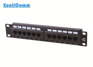 Mini Cat6 Rj45 Patch Panel 12 Port With Surface Wall Mount Bracket