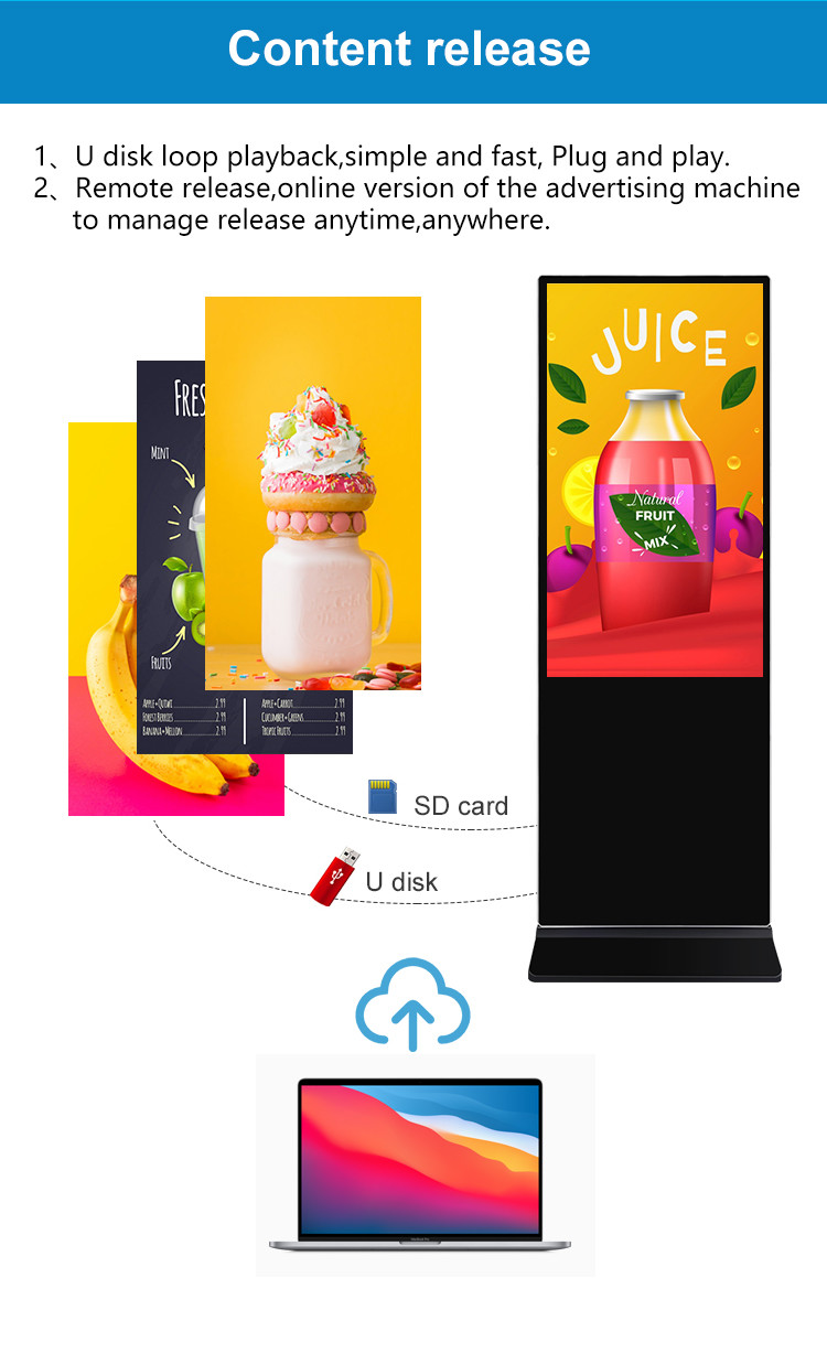 43 Inch Wifi Touch Screen Kiosk Advertising Display Player Digital Signage