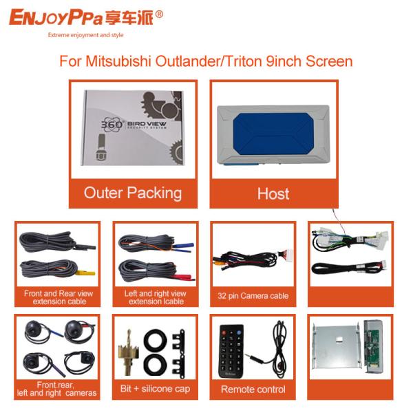 Quality 360 Surround View 1080P Night Vision Car Camera System For Mitsubishi Outlander for sale