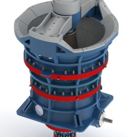 Steel Slag Gyratory Rock Crusher 400 TPH