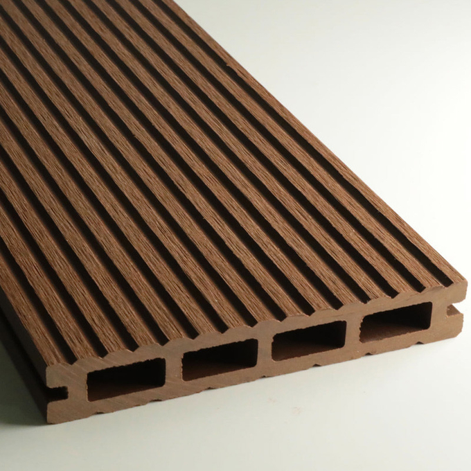 Safety WPC Decking Panel Low Maintenance Anti Slip Composite Decking Board