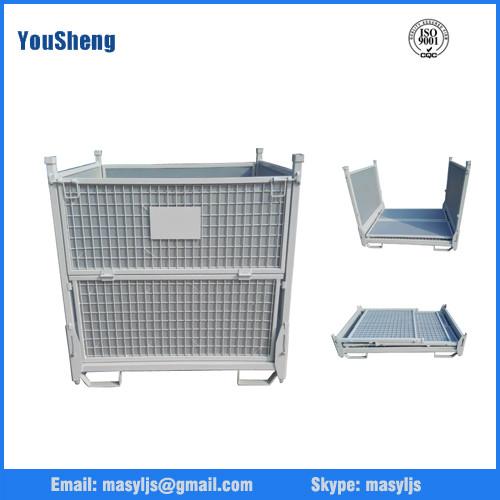 Quality Folding and stacking metal stillage box for sale