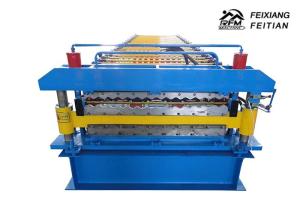 China Corrugated / IBR Double Layer Roll Forming Machine PLC Control For Construction on sale