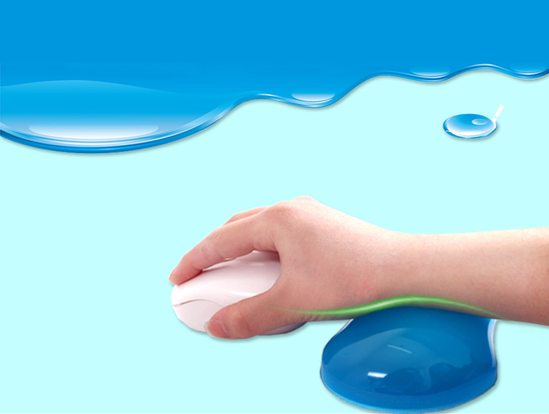Gel Filled Cushion Transparent Mouse Pad Support Wrist Effectively Reduce Wrist