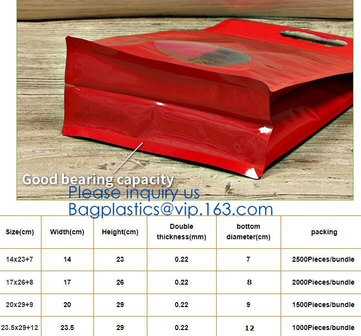 Transparent bopp/opp square block bottom bags with side gusset,Bopp Block Square Bottom Bag,Clear Square Bottom Bags,Can