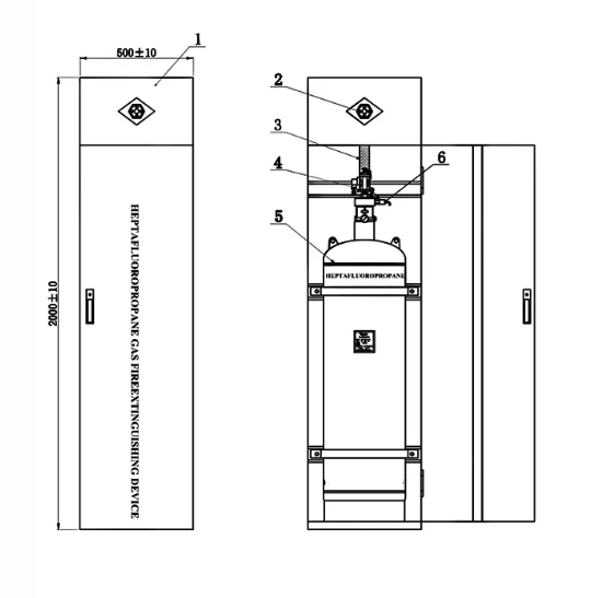 180L FM 200 Fire Suppression System Automatic Marine Fire Extinguisher