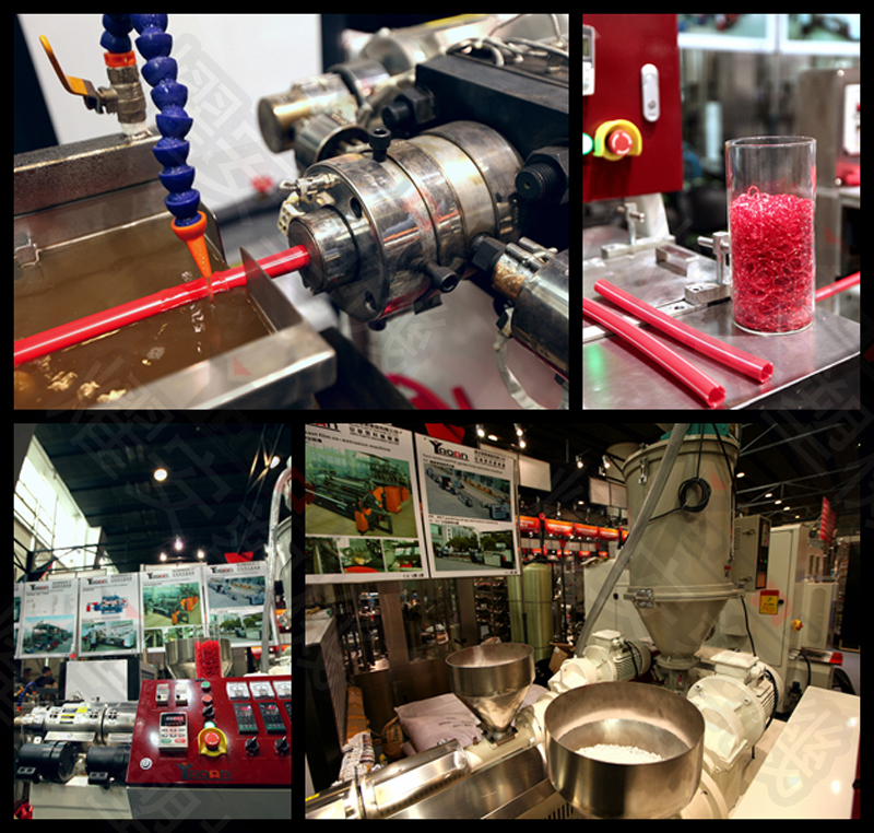 Three Colors Synthetic Rubber Band Extrusion Machine , Plastic bands Making Machine