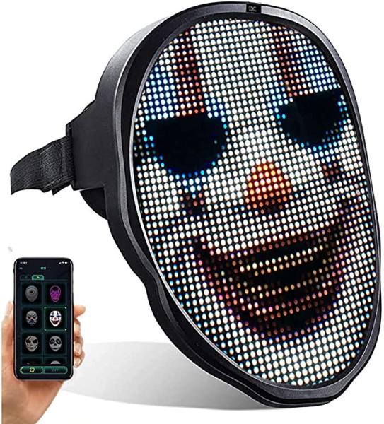 Quality Programmable Smart LED Face Mask With 2000 MAh Battery App Control for sale