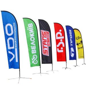 China CMYK Color Custom Advertising Banners Waterproof Aluminium Flagpole on sale