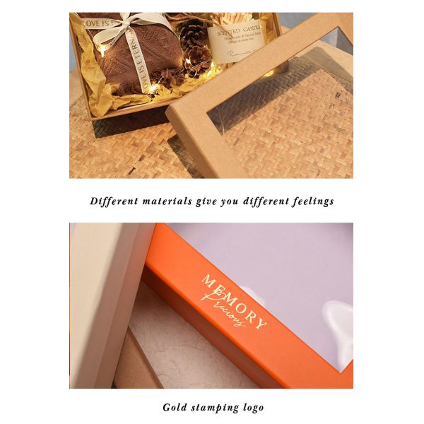 Varnished Window Cardboard Gift Packaging Box With Window 1200g