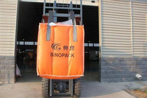 Quality PP material normal baffle cube bag FIBC for flour / carbons / chemical powders for sale