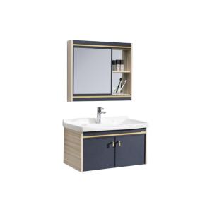 No Oxidation Bathroom Vanity Cabinet Custom Dark Blue Brown Color